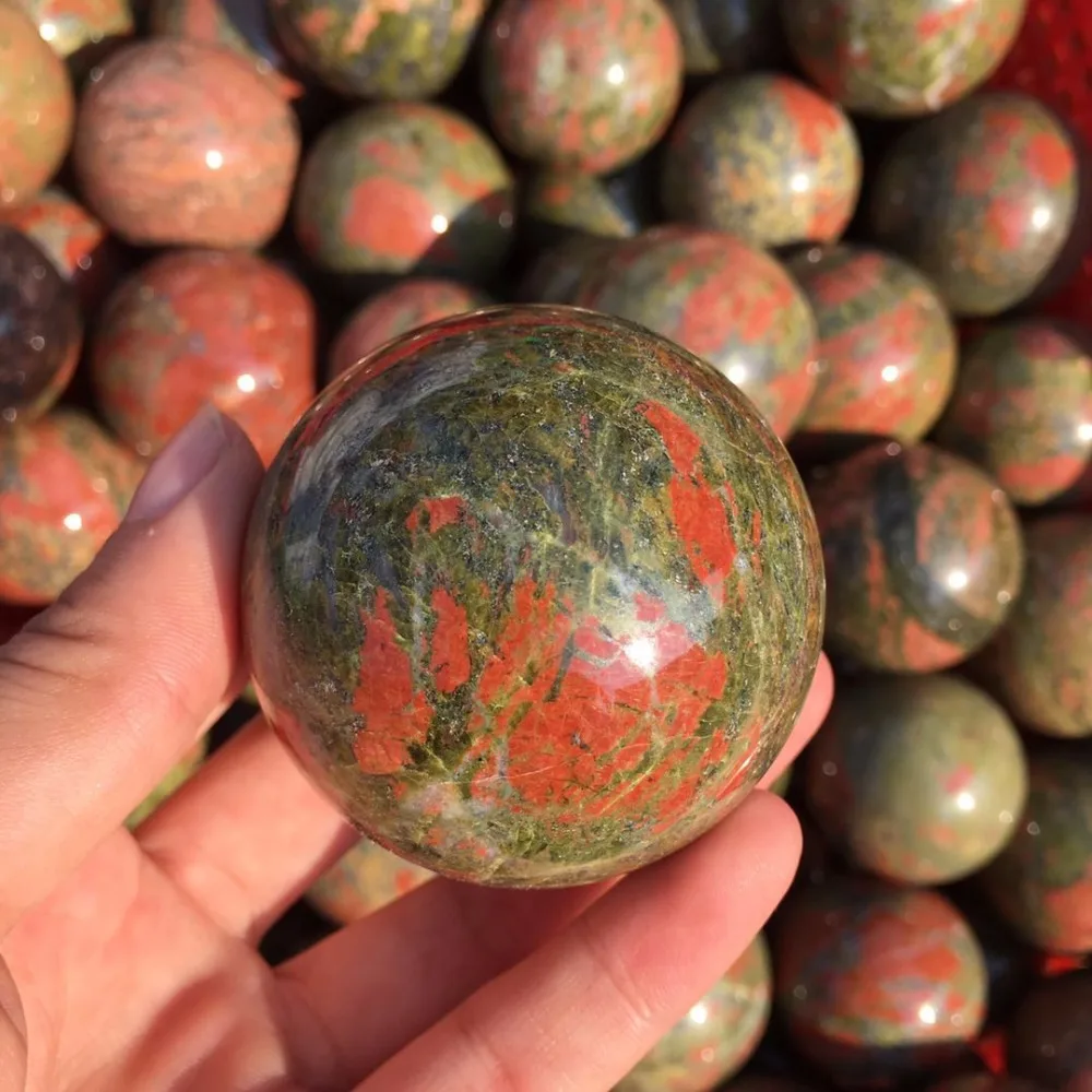 Beautiful Natural Unakite Stone Sphere Gemstone ball Natural stones and