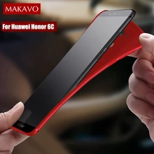Makavo чехол для Huawei Honor 6C случае 5.0 «дюймов 360 Защита мягкий силиконовый матовая Корпус для Honor 6C Nova smart Телефонные чехлы