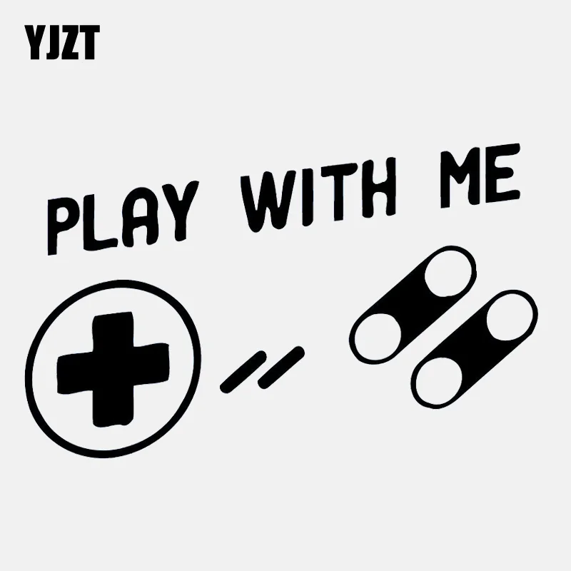 YJZT 14CM*8.5CM Video Games Play Game With Me Vinyl Window Decoration Car Sticker C22-0398 | Автомобили и мотоциклы