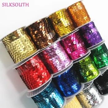 

5Meters 17Colors Connecting Strip with DIY Sequins Handicraft Pearl Sequins Garment Connecting Strip with DIY Sequins