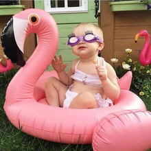 Baby Inflatable Flamingo Pool Float Pink Ride-On Swimming Ring White Swan Floating Water Holiday Party Toys For babies Piscina