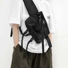 Тактическая нагрудная сумка для мужчин, сумка мессенджеры, модные Функциональные мужские сумки через плечо, тактическая уличная одежда длиной до бедер, сумки Канье на пояс