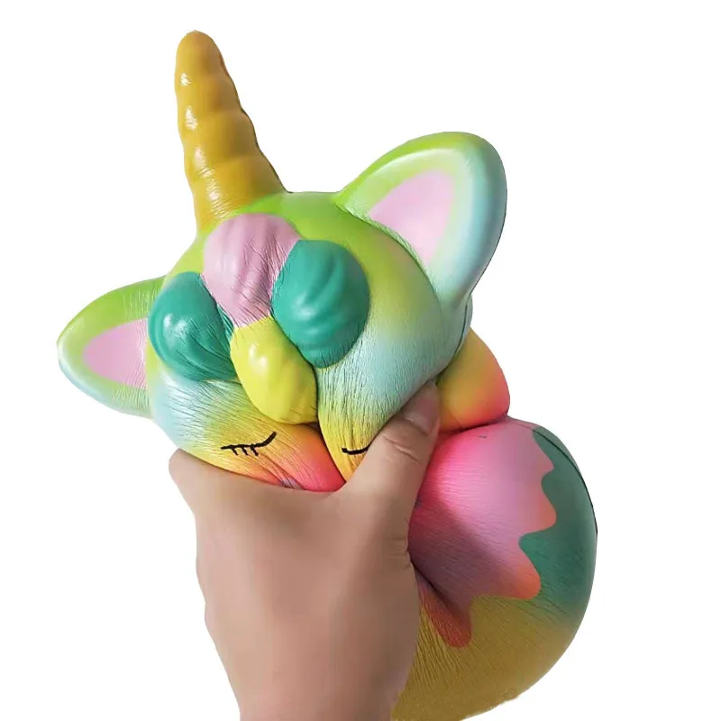 Большие сжимаемые гигантские медленно растущие игрушки Squishi Unicornio Kawaii пончик