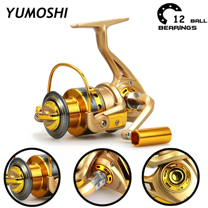 

Super Large 500-9000 Series Spinning Fishing Reel 12BB Full Metal Body Spinning Fishing Reel Large Carp Spinning Fishing Wheel