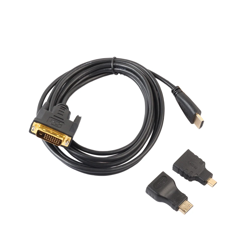 Мужчина HDMI к DVI 24 + 1 Мужской кабель Шнур Провода HDMI конвертер 1080 P 5 Гбит с Micro/ mini HDMI мужчина к HDMI Женский адаптер