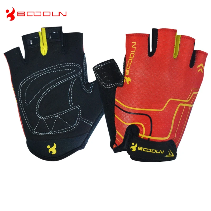 

BOODUN Cycling Gloves Half Finger Gel MTB Mountain Bike Gloves Men Fitness Outdoor Glove Non-slip Breathable Wear-resistant