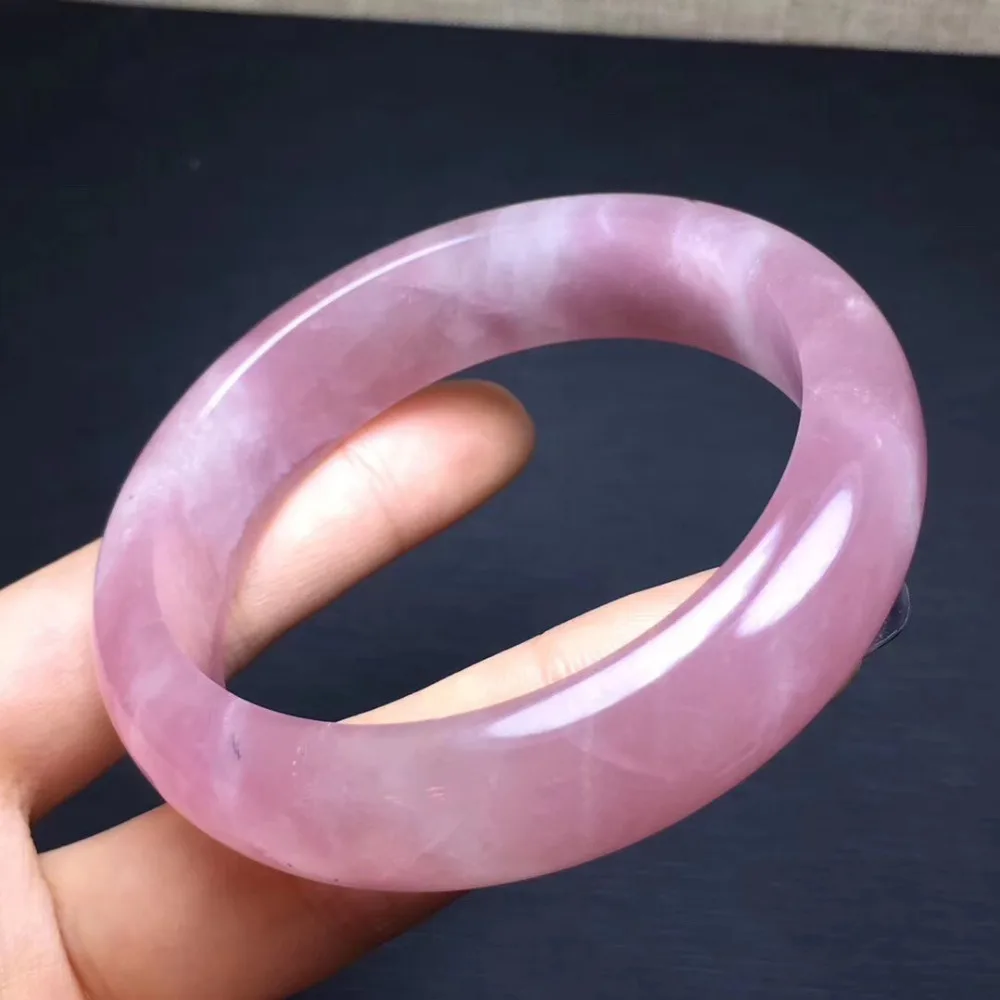 Natural Rose Quartz Bangle  (2)