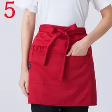 Официант был Короткий Фартук Ресторан Бар Кофейня и без рукавов фартук хлопок полиэстер