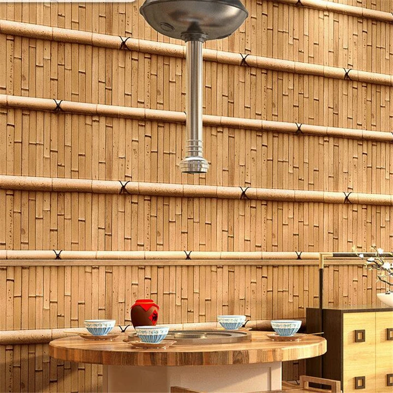 Китайские обои beibehang классические 3d в китайском стиле ретро чай ресторан бамбук