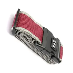 Ремень безопасности пряжка на пояс Комбинированная Дорожная багажная лента для чемодана Цвет: серый красный