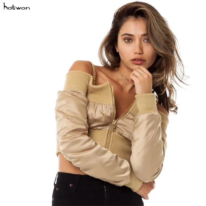 Women 2017 autumn winter coat jacket women zipper turn