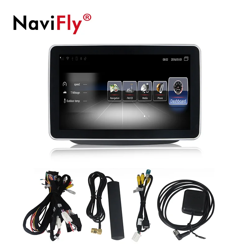 Cheap NaviFly 9 inch 3GB+32GB 4G LTE Android 7.1 car gps multimedia player for Mercedes Benz C Class W204 2008-2010 WIFI Bluetooth 3