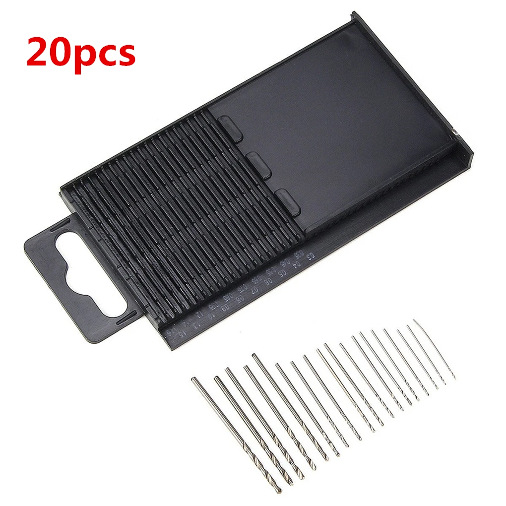 

20Pcs Mini Twist Drill Bit High Speed Steel Micro Twist Drill Bit Set 0.3mm-1.6mm Model Craft With Case Repair Parts