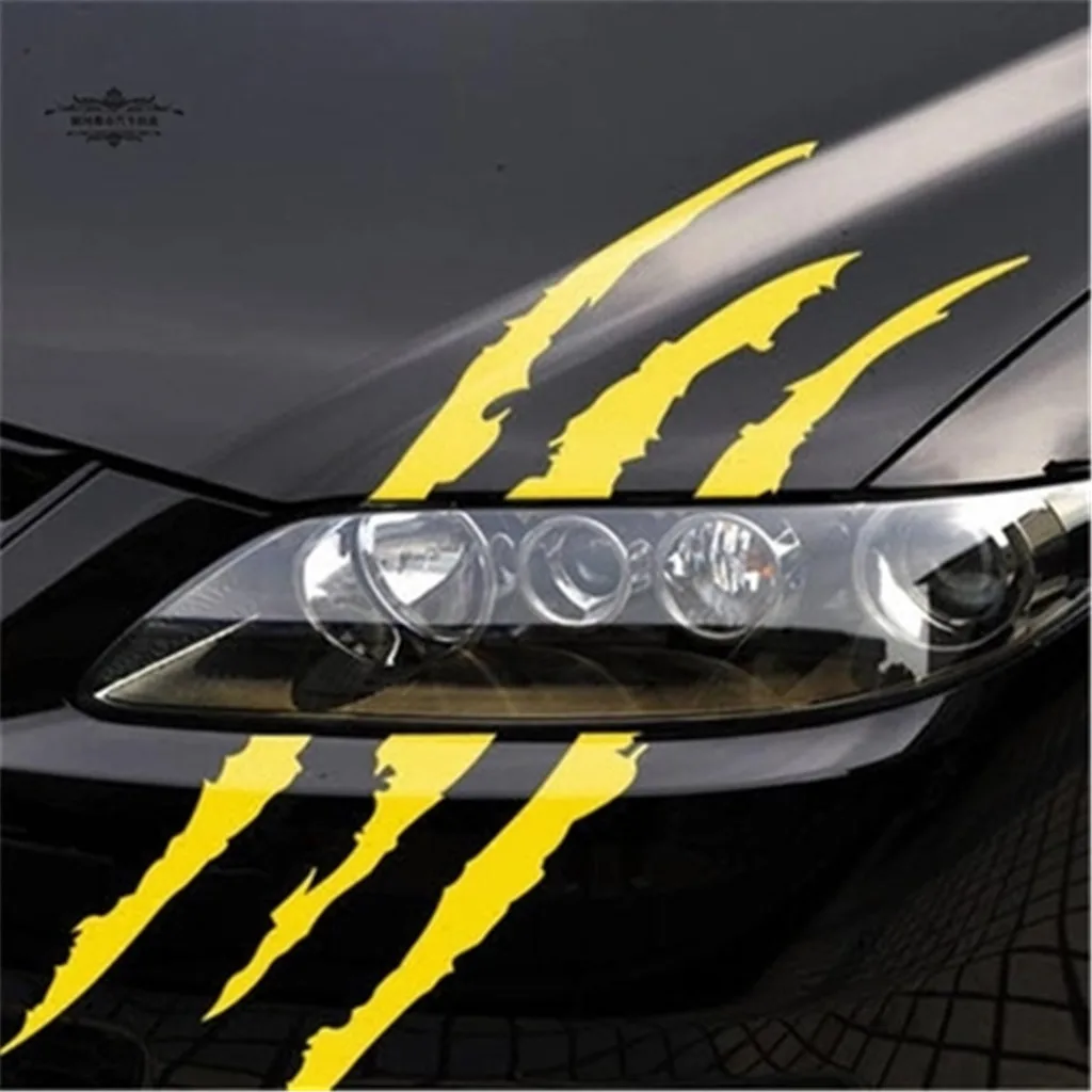 

CARPRIE Car Stickers Vinyl Sticker Striped Claw Headlight Auto Decoration Car Sticker wrapped Self adhesive stickers Jun27