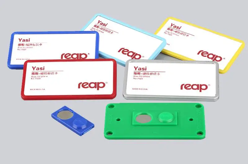 

Reap 7029 75*37mm Abs Magnetic Name Tag Badge Holder Magnet Badges Id Card Holders Work Employee Name Card Id Holder Case