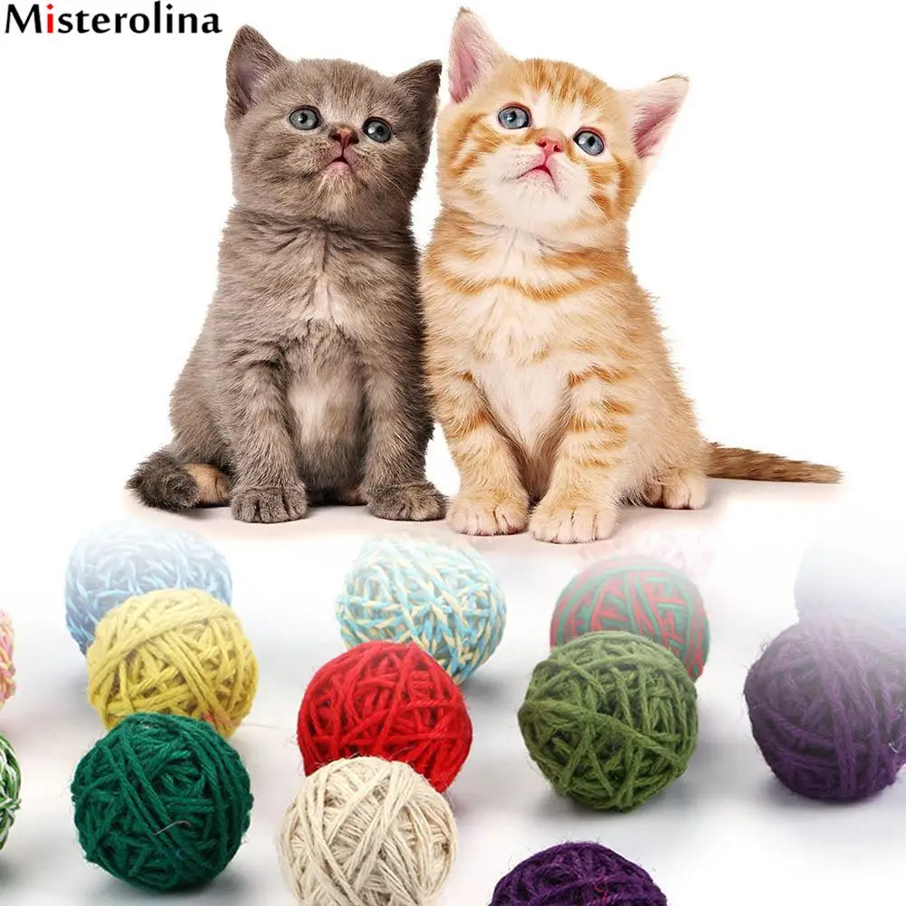 Buy Misterolina Yarn Ball Cat Toy Interactive Cat Toys Play Chewing Rattle