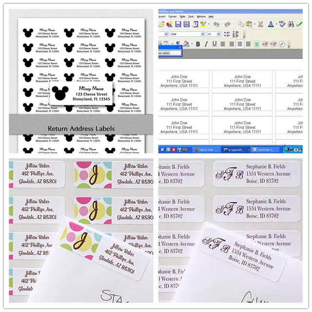 personalized return mailing address labels 1 x 2 625 custom mailing