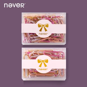 

Boxed Metal Clip Bookmark Paper Clip Bookbinding Office Stationery Supplies fashion Office Accessories Paper Clips Metal Clips