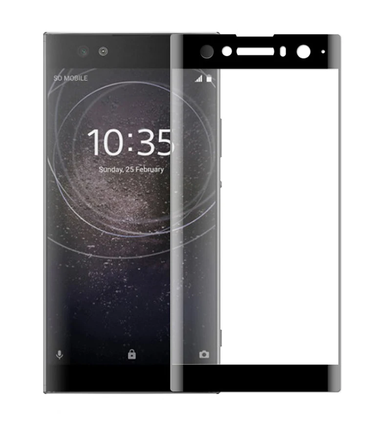 Защитное 3D изогнутое закаленное стекло для Sony Xperia XA2 Ultra полное покрытие 9H