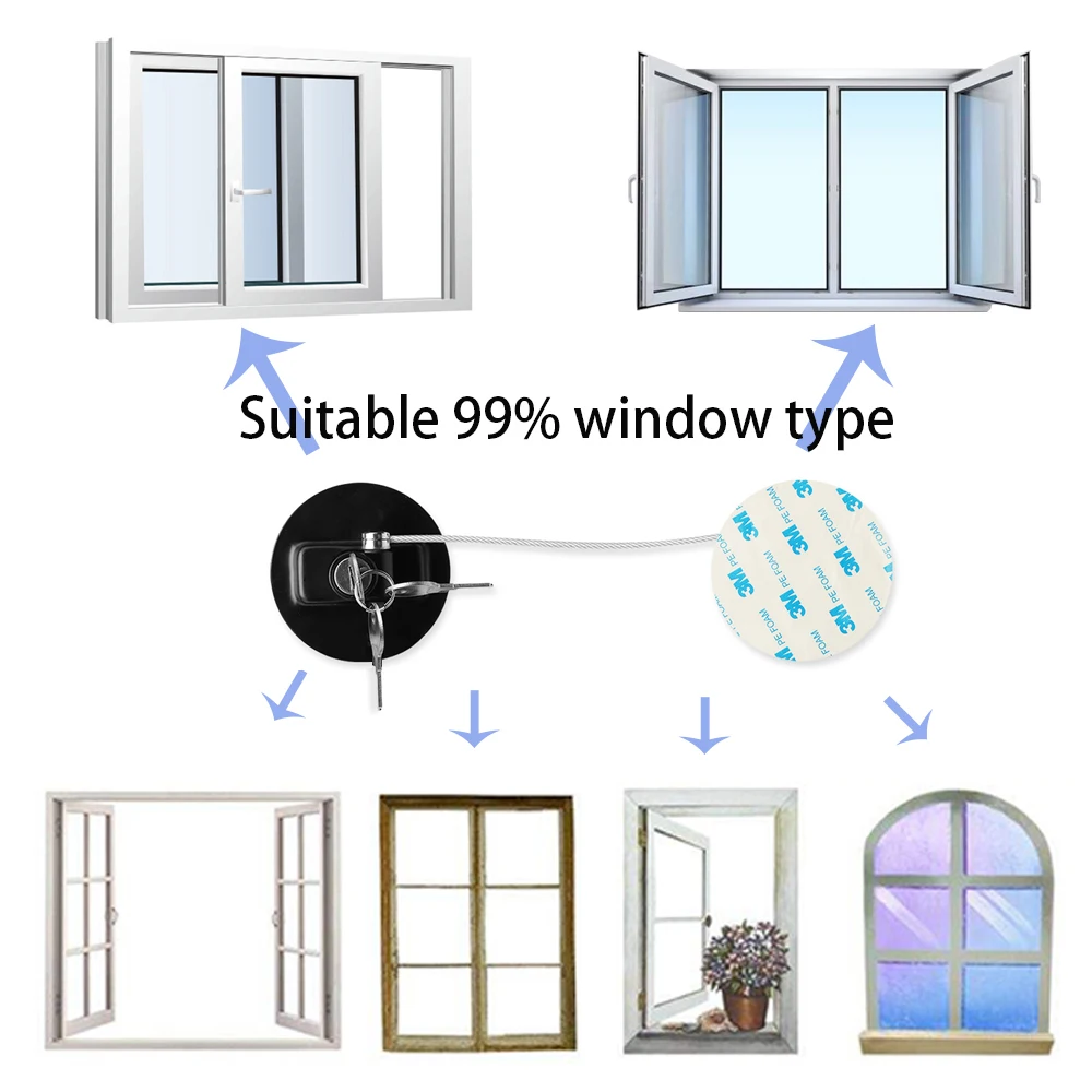 Новые защитные оконные ограничители Для детей, защитные оконные ограничители Для детей, безопасный замок для двери холодильника с лентой 3 м