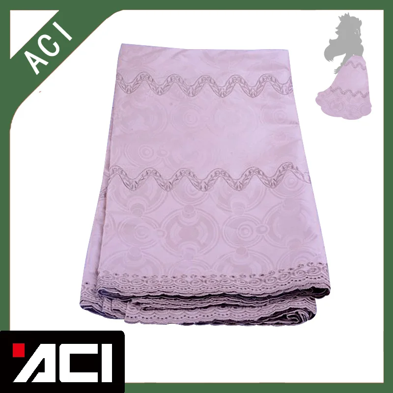 

ACI African Bazin Riche Lace Fabric 5 Yards/Piece Cheaper Price Embroidery Brocade French Lace African Damask Jacquard Shadda