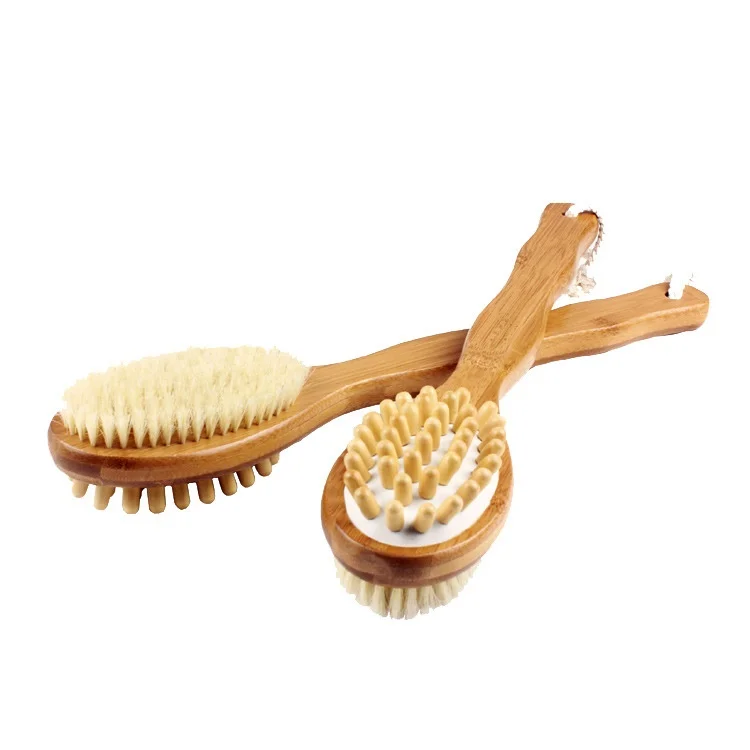High quality Natural Double sided Bath Brush Massage Brush Long Handle