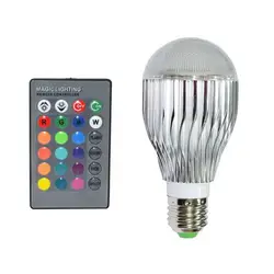 E27 GU10 E14 RGB, светодиодный, с затемнением свет 85-265 V 110 V 220 V несколько Цвет лампы 15 W + 24key ИК Дистанционное управление освещением