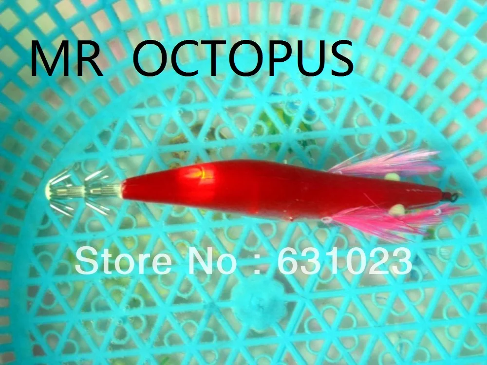 

MR OCTOPUS15pcs/lot Squid LED flashing Fishing Jigs Lures Light electronic SHRIMP lure jig tackle flash bait,3.5# 13.5cm,5COLOUR