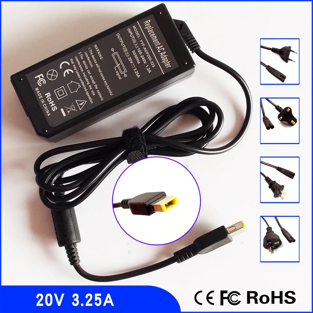 

20V 3.25A Laptop Ac Adapter Charger for Lenovo Yoga 300 300S 300-11IBR 300-11IBY 300-14ISK 300-14IBR 300-15ISK 300-17ISK
