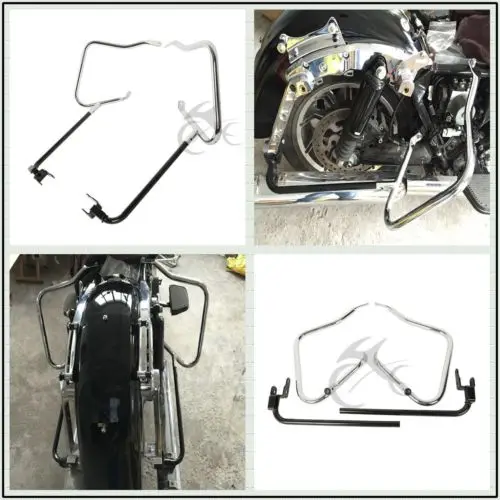 Saddlebag Bracket Guard Bars For Harley Touring Street Road Glide Ultra FLHX 2014-2018 motorcycle master cylinder clutch lever bracket for harley touring street glide special flhxs 2014 2016