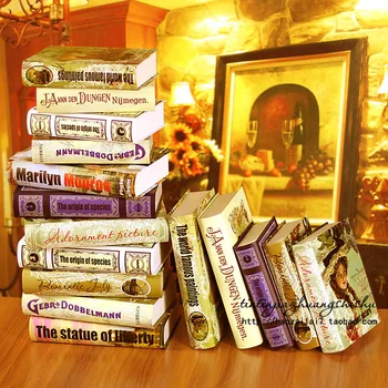 

10PC book simulation Home Furnishing study decorative ornament photography props Fake 901-16 Book decoration