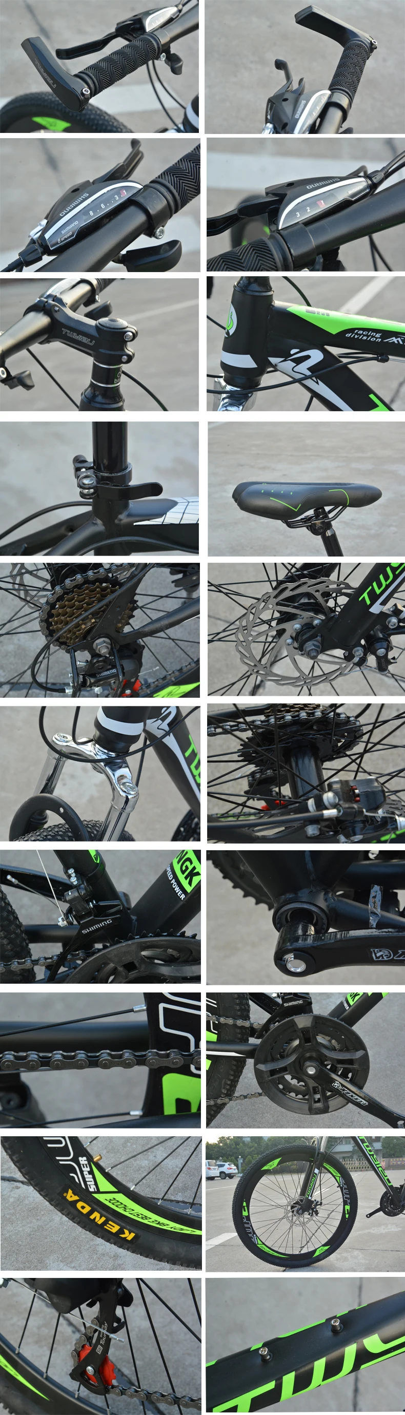 Top Mountain bike 24-inch/26-inch steel shock absorption Aluminum alloy mountain bikes Variable speed 16