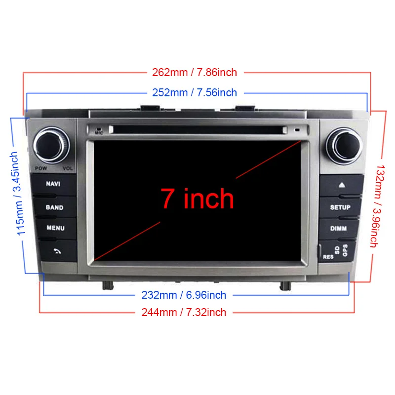Sale Eunavi Octa(8)-Core 2 din Android 9.0 CAR DVD player 7