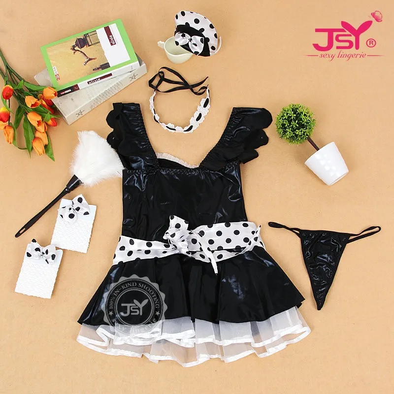 Sexy Womens Nite French Maid Cosplay Costume Exotic Servant Plus Size 