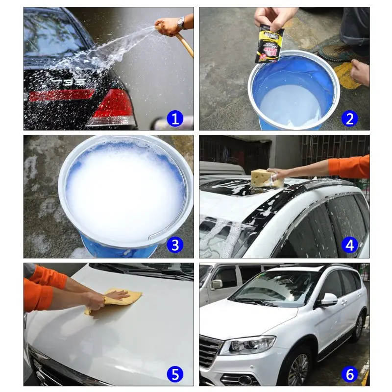5 шт. порошок шампунь для мойки авто универсальный чистящий автомобильный шампунь многофункциональные чистящие инструменты