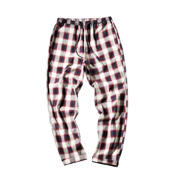 

Fall 2019 fashion household pants/men's fashion casual pants/plaid straight pants/south Korean plaid casual pants S-5XL