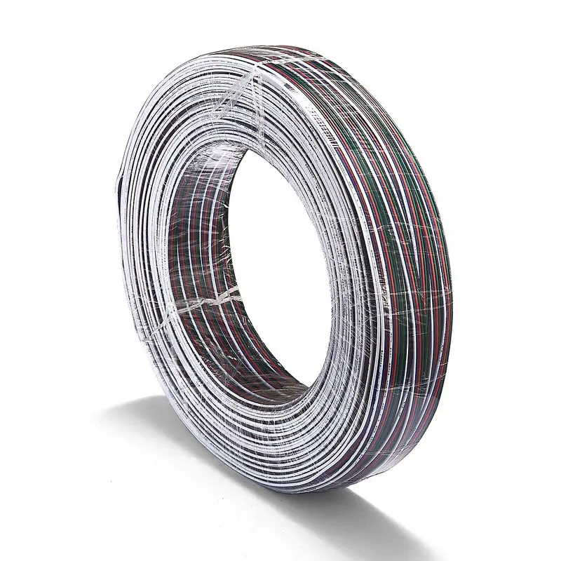 

5 Pin RGBW Extension Cable 100m 22AWG 20AWG 18AWG JST Connector Electrical Wires For LED Bulb Lamp 5050 RGBWW LED Strip Lights