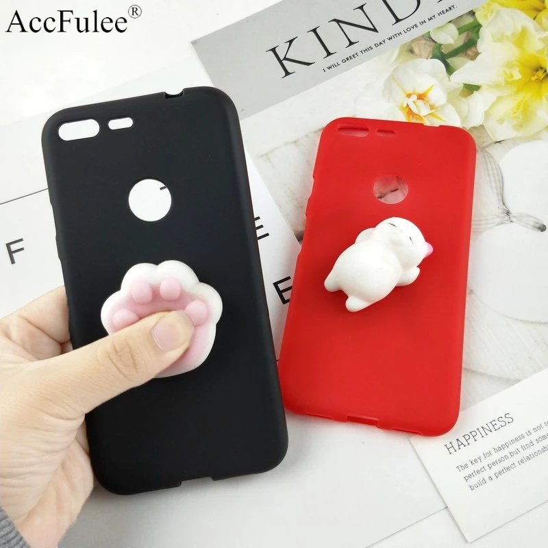 

Cute Toys Squishy Case For Google Pixel Funny Cat Cases For Google Pixel 5.0" Phone Bags Cover
