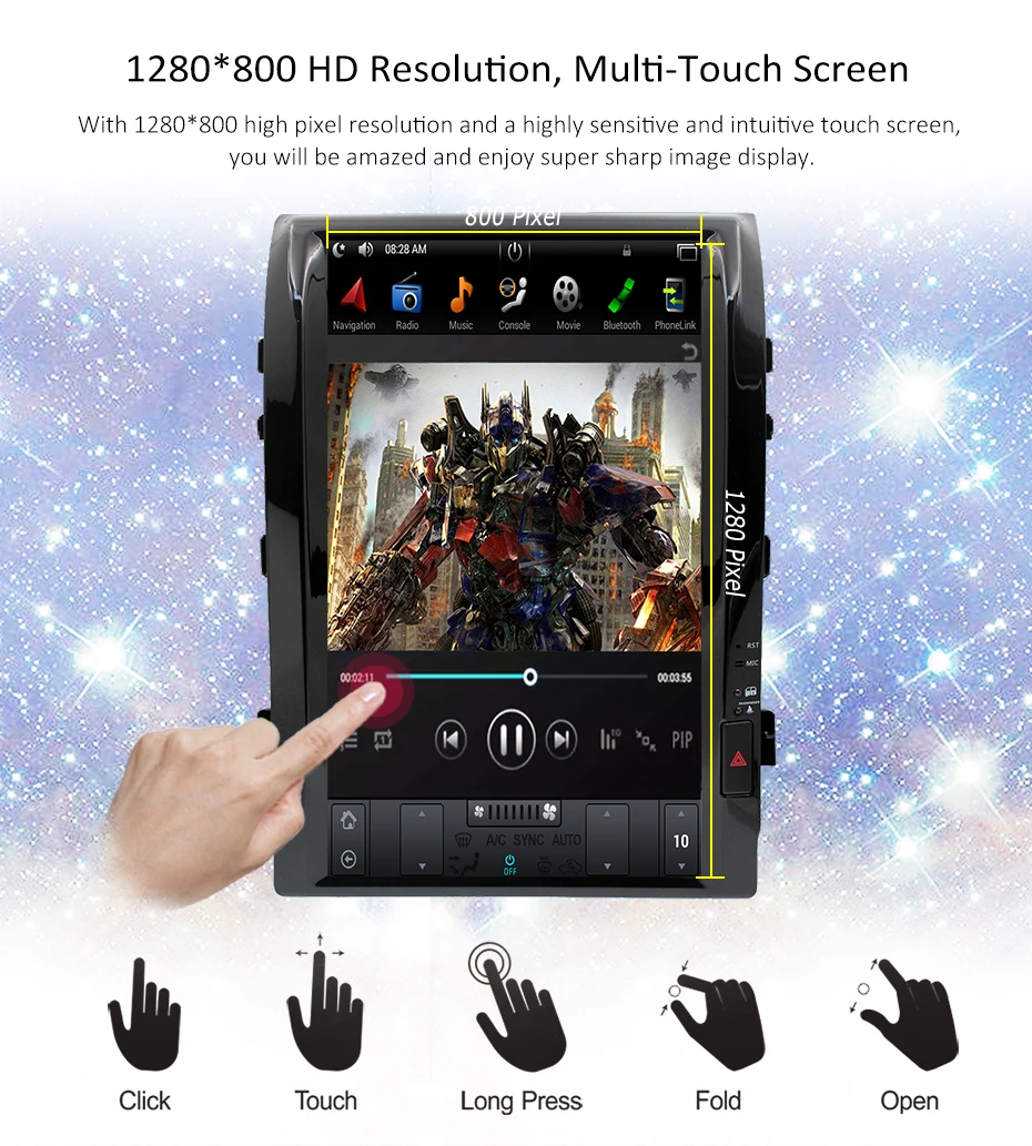 Flash Deal Android 8.1 4G Tesla Car DVD for Toyota Land Cruier 2007 - 2015 car audio radio multimedia system gps navigation car dvd IPS AUX 2