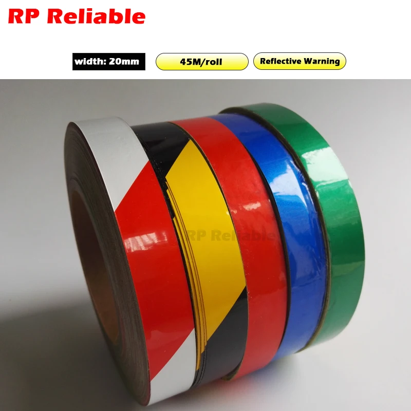 RP надежность-самоклеющиеся ПВХ светоотражающие Предупреждение лента, знак, Цвет выбрать, 20 мм x 45 м