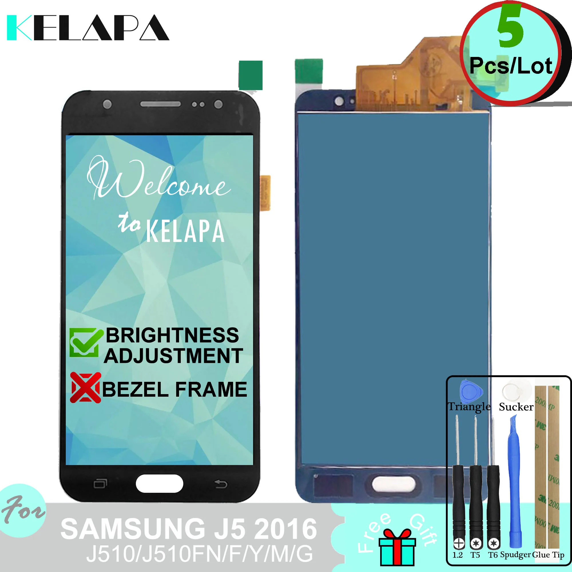 

5 Adjust Backlight TFT LCD for Samsung Galaxy J5 2016 J510 J510FN J510F J510G J510Y J510M Touch Screen Digitizer Assembly