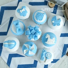 Синий моделирование кекс моделирование помадка для торта бутафорский торт