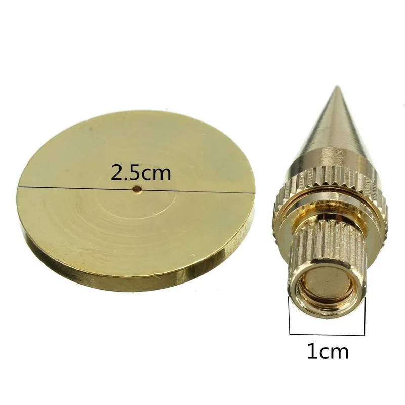 Mayitr 8sets Speaker Spike Golden Copper Isolation Cone Stand Feet+Base Pads Floor Discs For M6*36 HiFi speakers speaker frame