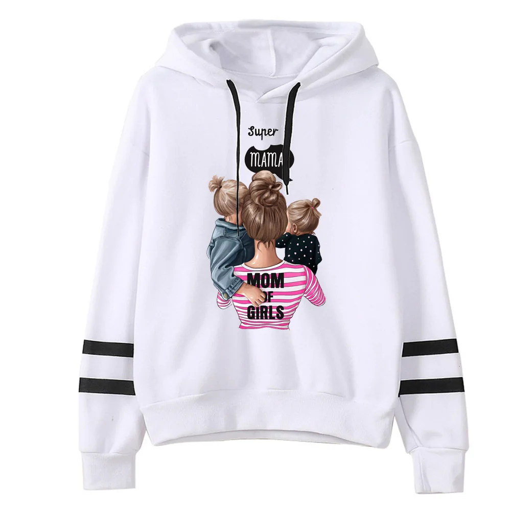 New Autumn Winter Women MOM mouse print Hoodies The twins baby mouse printed Hooded Tops printting Sweatshirt