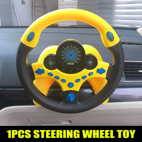 

Baby Kids Musical Simulation Steering Wheel with Light Developing Educational Toys Gifts S7JN