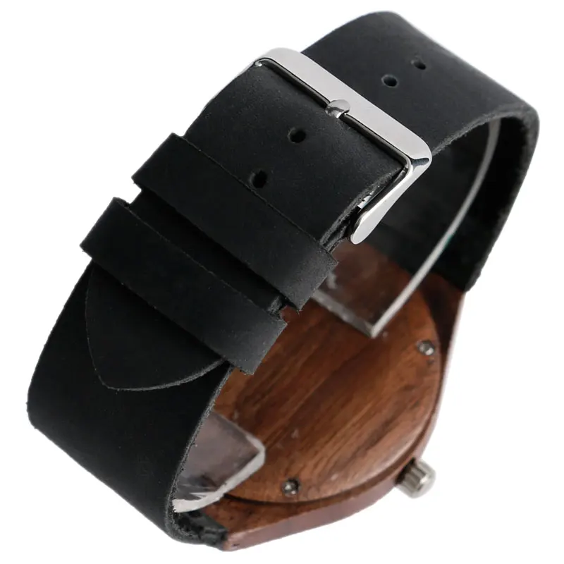 YISUYA Mens Wooden Wrist Watch Novel Bamboo Wood Creative Watches Black Genuine Leather Band Strap Quartz Males Watch relogio (10)