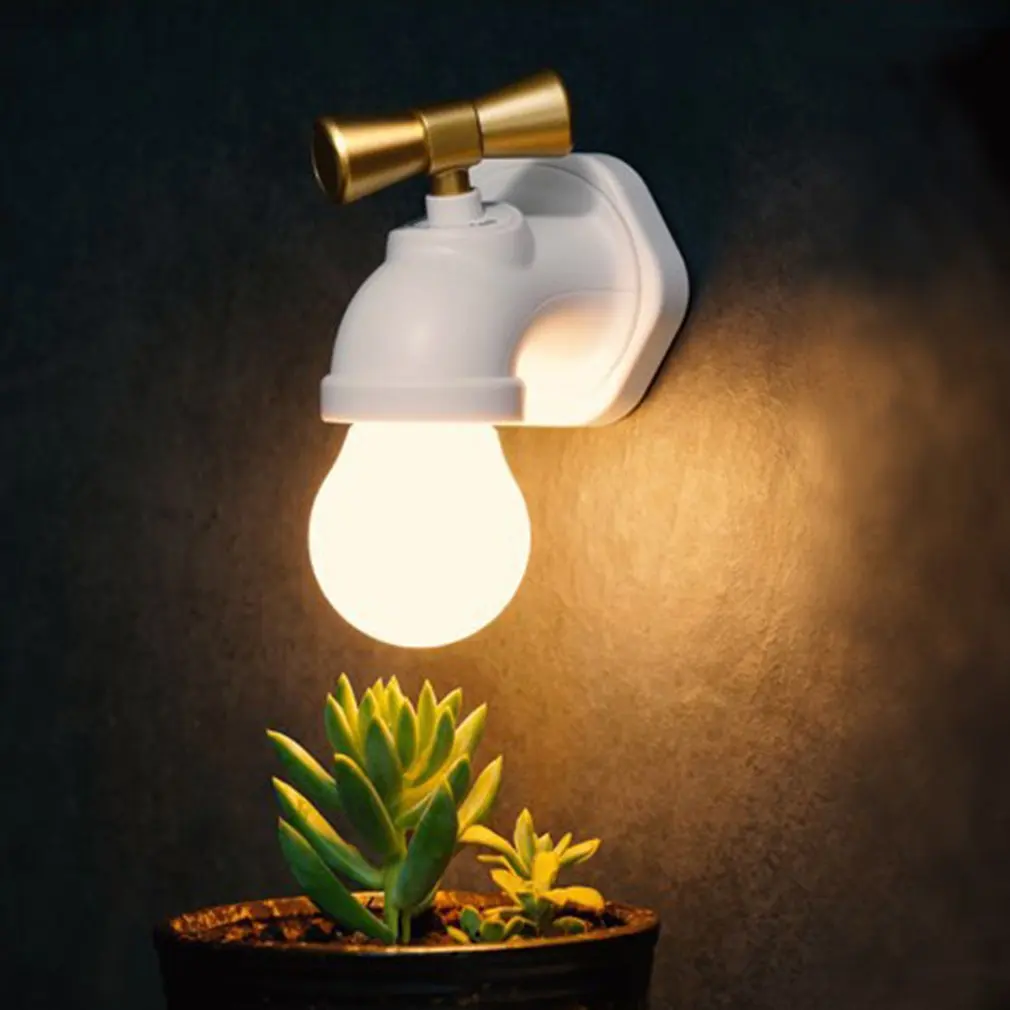 Funny LED Indoor Wall Lamps DC 5V USB Rechargeable Tap Night Light