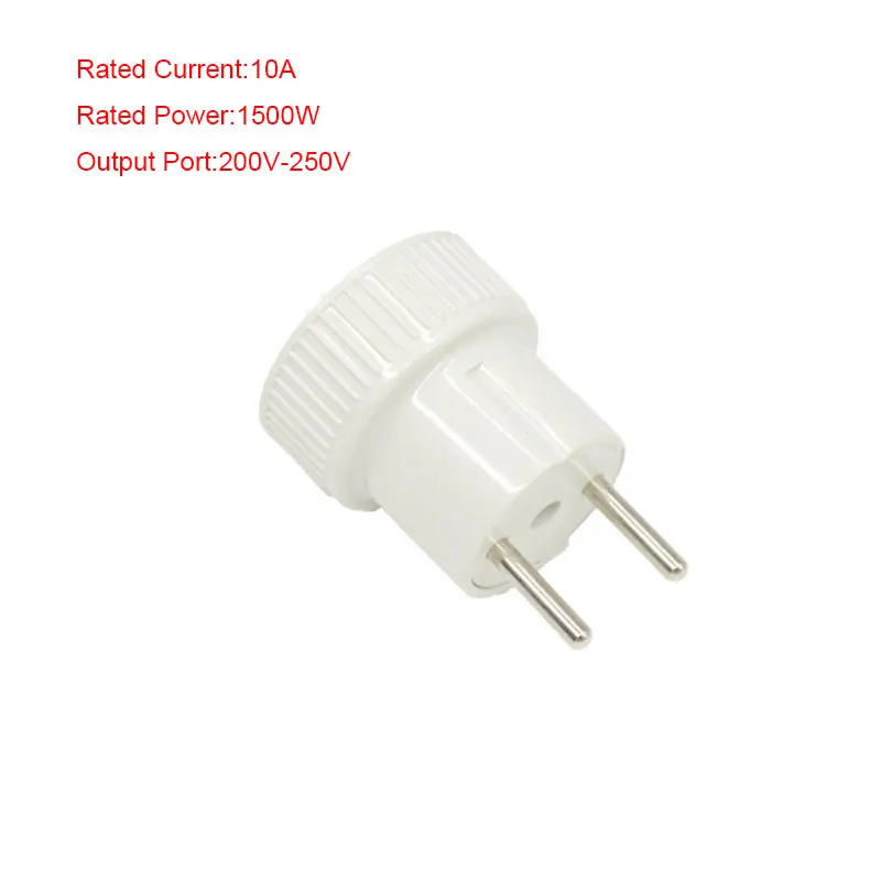 

10A 2500W 200V-250V EU Standard Power Plug Converter Dual Core Socket Adapter Electric Plug Travel Charger Safety Household