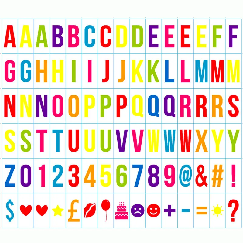 

A4 A5 LED Light Box Letter And Emoji Cards DIY Garden Ornaments Numbers Black & Colorful Cinema Light Home Indoor Decor