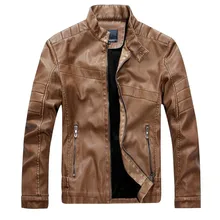 Горячая мотоциклетная кожаная куртка мужская Осенняя зимняя кожаная одежда кожаная куртка мужская деловая повседневная куртка новая одежда